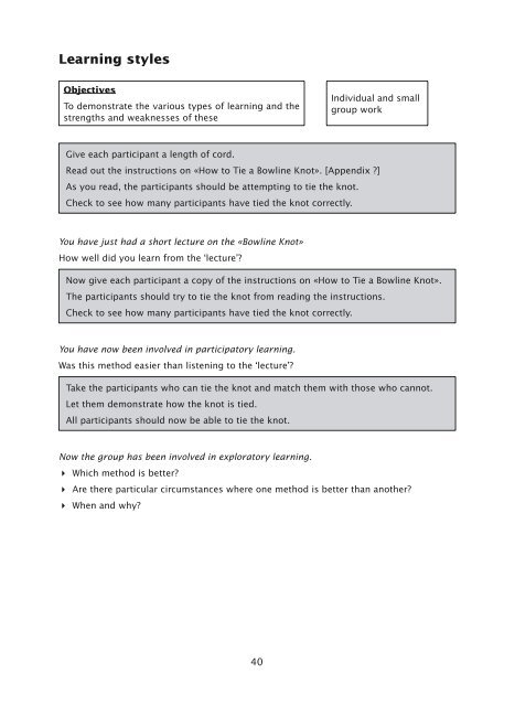 Manual for training of facilitators (community component ... - INEE