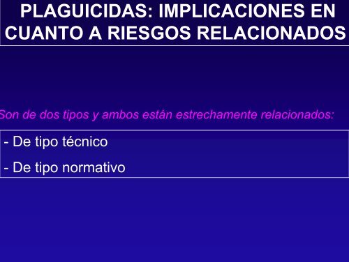 PLAGUICIDAS: RIESGOS EN APLICACIÃN EN ... - CRESCA