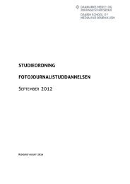 studieordning fotojournalistuddannelsen - Danmarks Medie- og ...