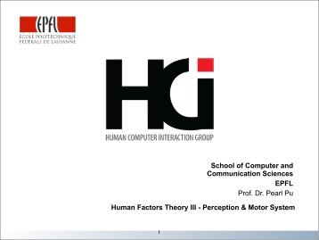 perceptual and motor systems - HCI - EPFL