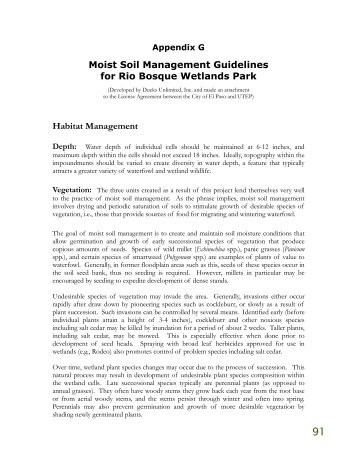 Moist Soil Management Guidelines