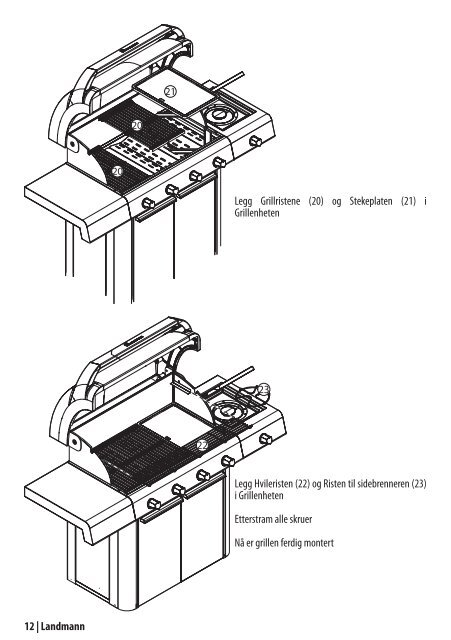 Monteringsanvisning Gassgrill Cronos 12773 - Landmann Norge AS