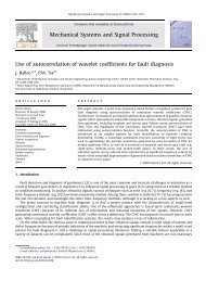 Use of autocorrelation of wavelet coefficients for fault diagnosis ...