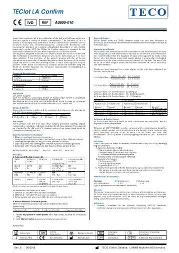 TEClot LA Confirm - Teco Medical Instruments