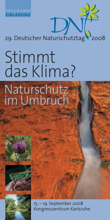 Programm des 29. DNT 2008 - Deutscher Naturschutztag