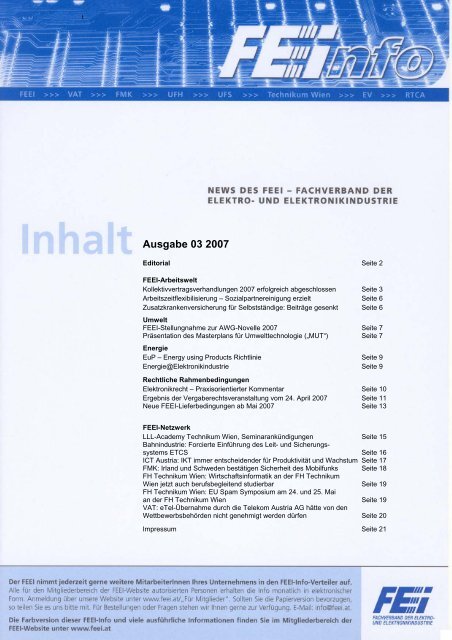 Ausgabe 03 2007 - FEEI
