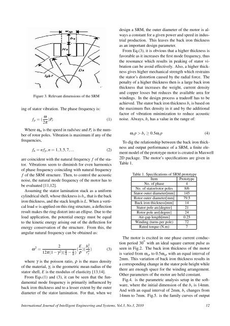 Harmony Optimization Design of Switched Reluctance Motor ... - inass