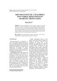 The Influence of a Teacher's non-Verbal Behaviour on Students'