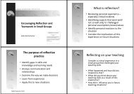 What is reflection? Reflecting on your teaching