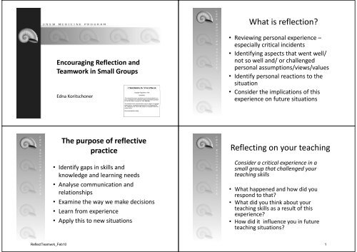 What is reflection? Reflecting on your teaching