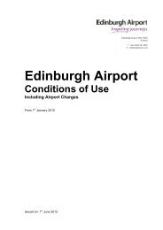 Conditions of Use - Edinburgh Airport