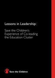 Lessons in Leadership: - Save the Children