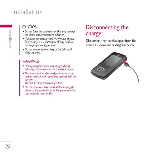 LG Chocolate KG800 Manual - BASE