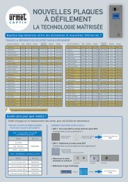 NOUVELLES PLAQUES À DÉFILEMENT - Urmet Captiv