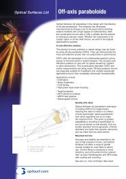 Off-axis paraboloids Optical Surfaces Ltd - Trioptics