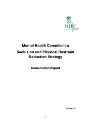 Mental Health Commission Seclusion and Physical Restraint ...