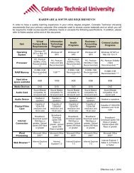 Hardware & software requirements - CTU Online