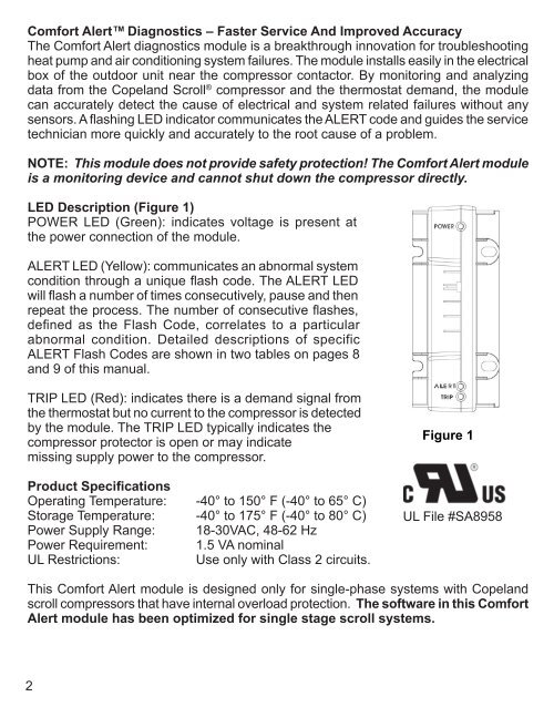 Comfort Alert Diagnostics Copeland - Desco Energy