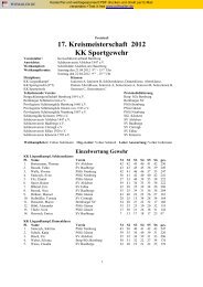 17. Kreismeisterschaft 2012 KK Sportgewehr