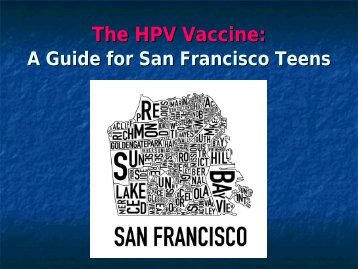 HPV Vaccine - San Francisco City Clinic