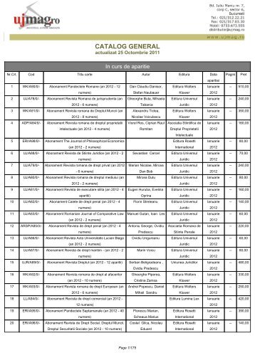 CATALOG GENERAL - UJmag