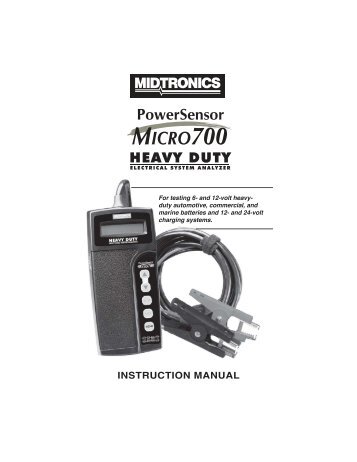 168-700G, Instruction Manual, Micro700.pmd - Midtronics