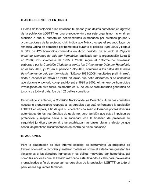 informe especial - ComisiÃ³n Nacional de los Derechos Humanos