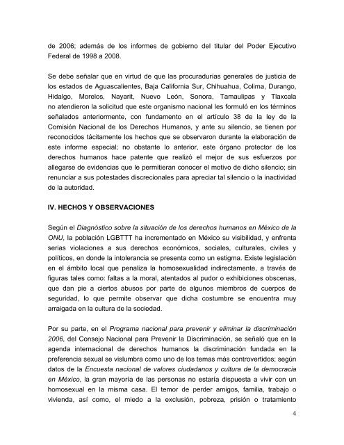 informe especial - ComisiÃ³n Nacional de los Derechos Humanos