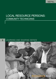 Local Resource Persons – Community Technicians - Helvetas