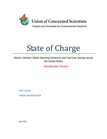State of Charge: Electric Vehicles' Global Warming Emissions and ...
