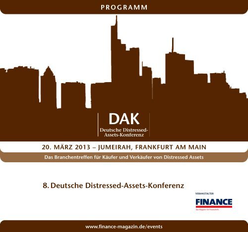 8. Deutsche Distressed-Assets-Konferenz - Finance Magazin