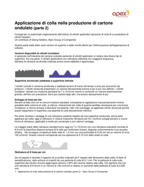 Applicazione di colla nella produzione di cartone ondulato (parte 2)