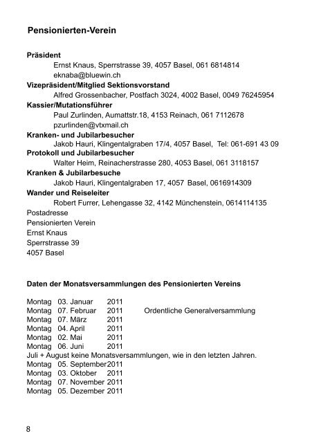 Informationsblatt der Region Basel Ausgabe 04/10 - syndicom ...