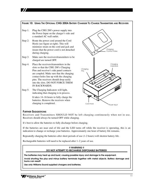 Set Up Guide & User Manual - Williams Sound