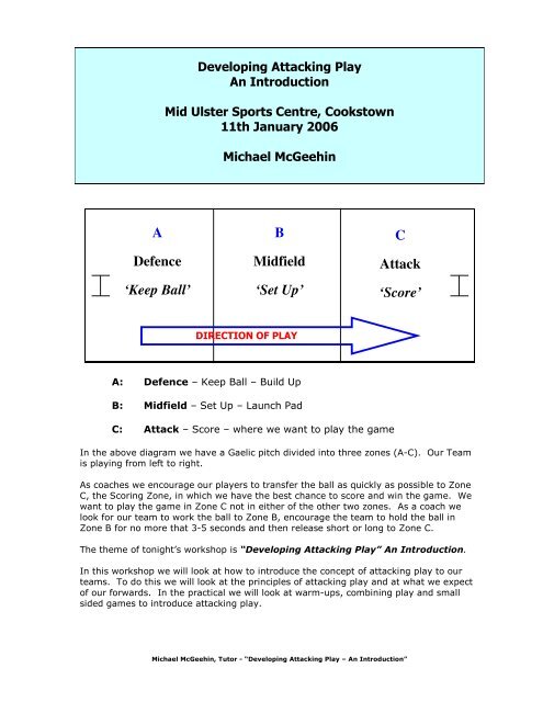 Developing Attacking Play - Ulster GAA