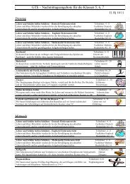 GTS – Nachmittagsangebote für die Klassen 5, 6, 7 - Geschwister ...