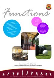 Functions - Briars at Greenlees Sporting Club