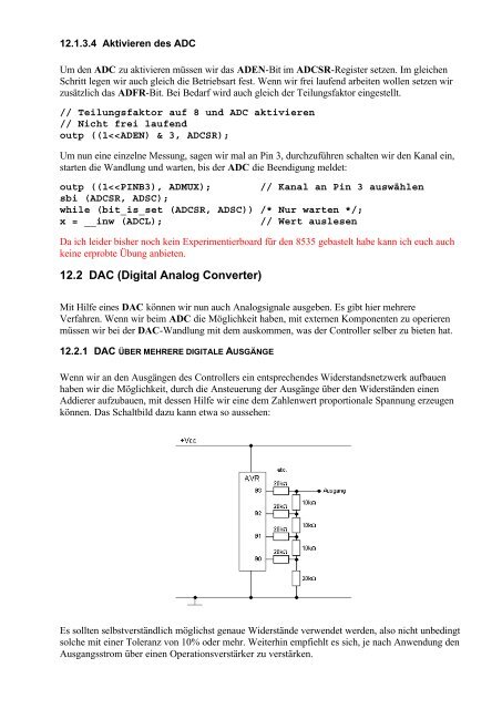 Programmierung der AVR-Microcontroller mit C - UlrichRadig.de