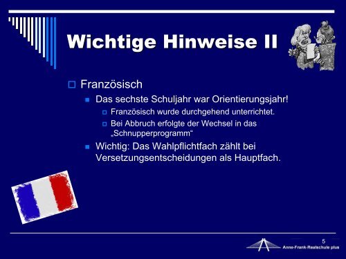 WahlpflichtfÃ¤cher an der Anne-Frank-Realschule plus Klasse 6