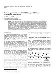 Processing and validation of JEFF3.1 library in ACE format ... - Ciemat