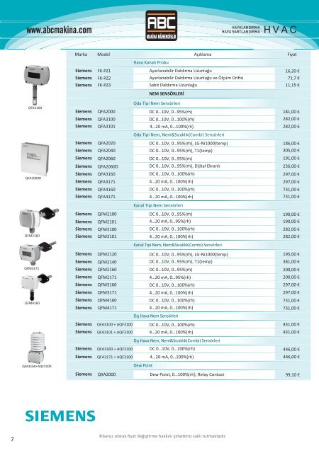 Siemens - ABC Makina MÃ¼hendislik