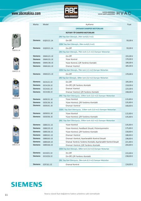 Siemens - ABC Makina MÃ¼hendislik