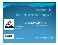 Bovine TB â Where are we now? Carl Padgett, Farm Animal Vet ...