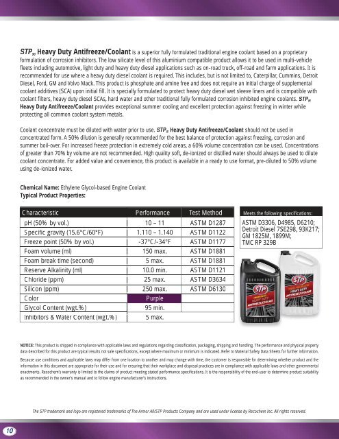 STP_Antifreeze_Coolant_Brochure - Recochem Inc.