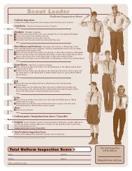 Male & Female Leader Uniform Inspection Sheet - Boy Scout Trail