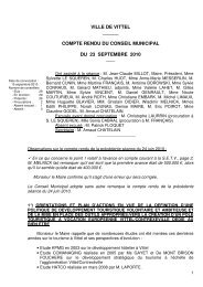 compte rendu du conseil municipal du 23 septembre 2010 - Vittel