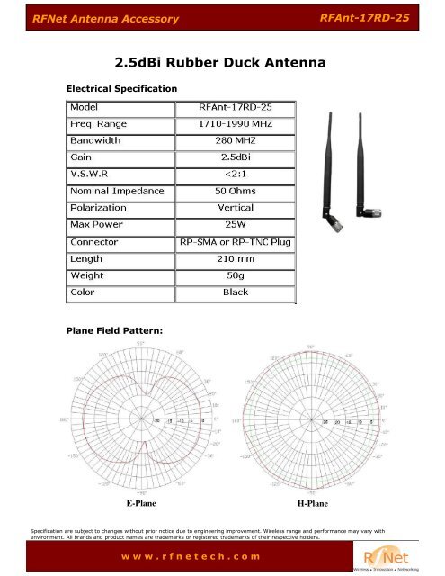 Antenas Rignet RFNet