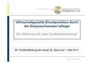 Ultraschallgezielte Shuntpunktion durch DGKP - OEANPT
