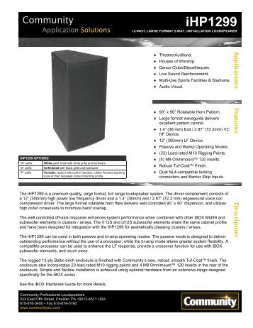 iHP1299 (06-08-08 JL).pub - Community Professional Loudspeakers