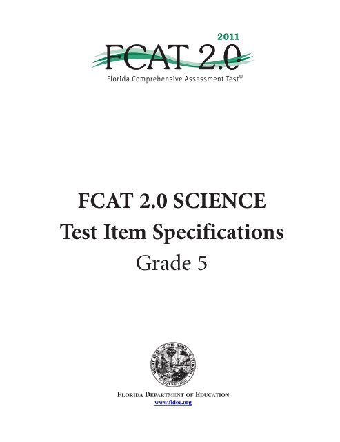 FCAT 2 0 Science Test Item Specifications Grade 5 fcat-2-0-science-test-item-specifications-grade-5